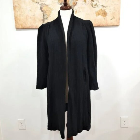 Vtg 60s long textured knit wool coat - Picture 11 of 14